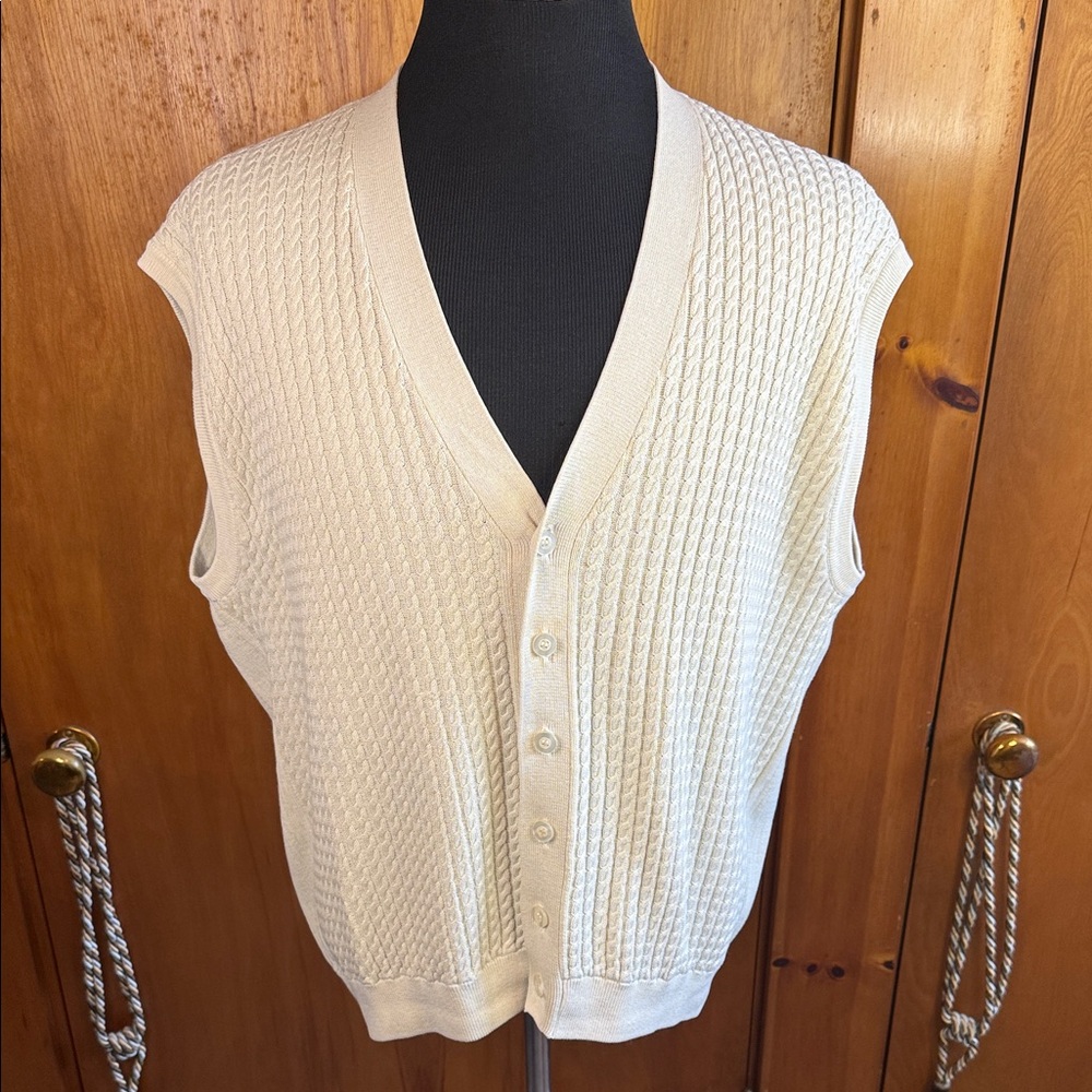 Tulliano Silk Blend Cardigan Vest XL